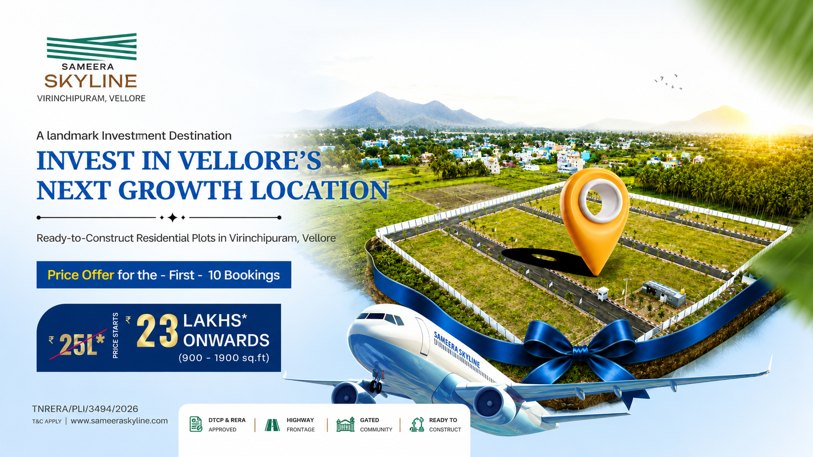 Sameera Skyline Virinchipuram Vellore promotional poster